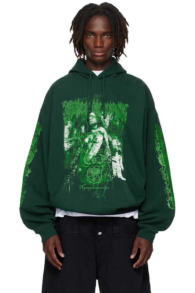 

Оверсайз худи Cradle of Filth 'Nymphetamine' Vetements, зеленый