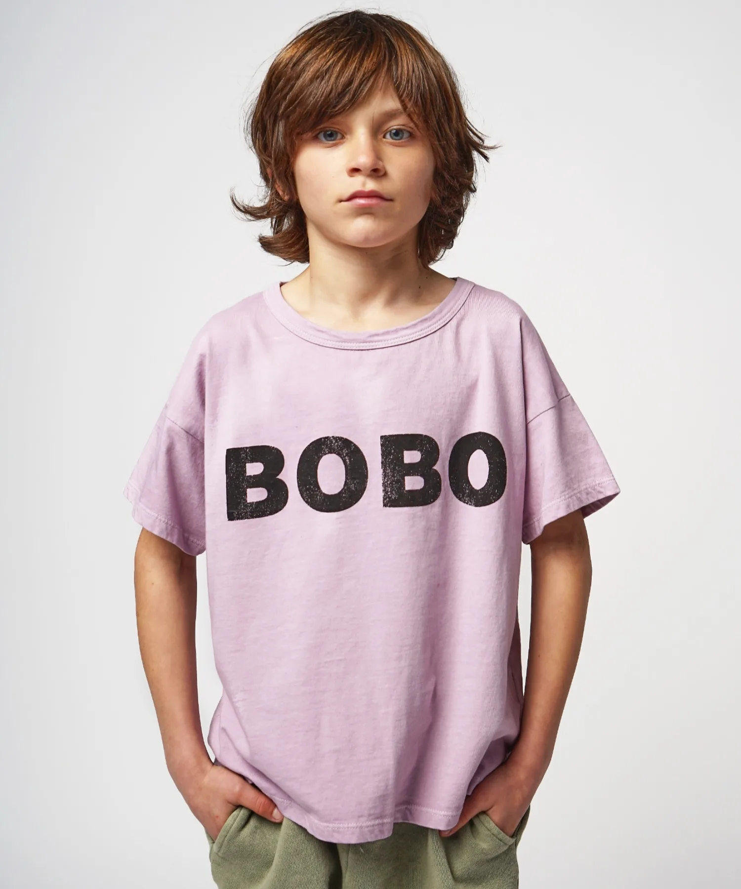 Детская футболка с принтом Bobo short sleeve T-shirt BOBO CHOSES фиолетовая — фото 4