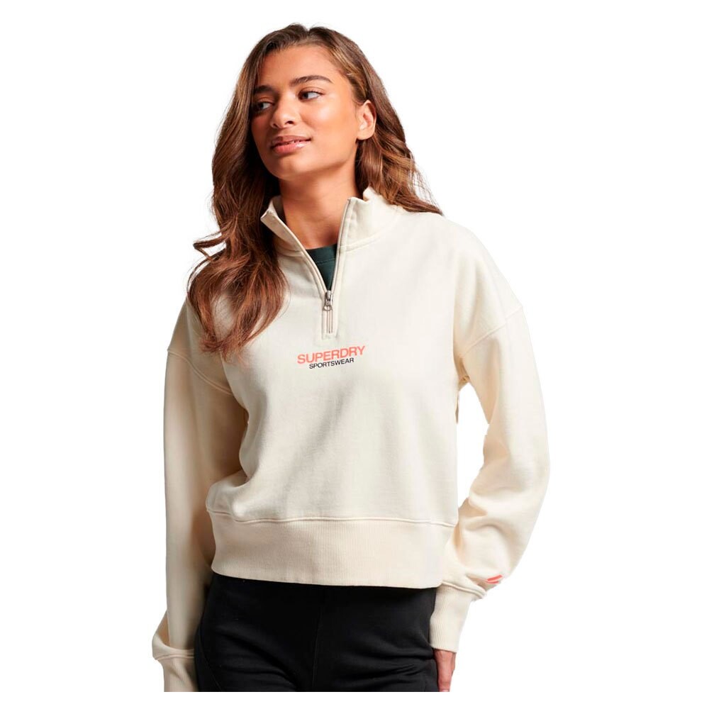 

Свитер Superdry Half Zip, бежевый