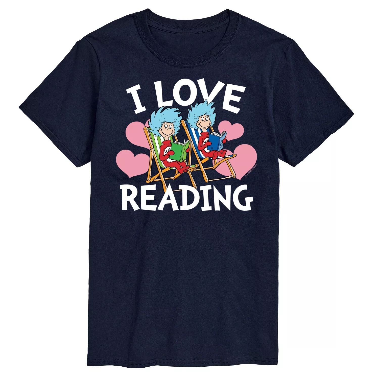 

Футболка с рисунком Big & Tall Dr. Seuss I Love Reading License, синий