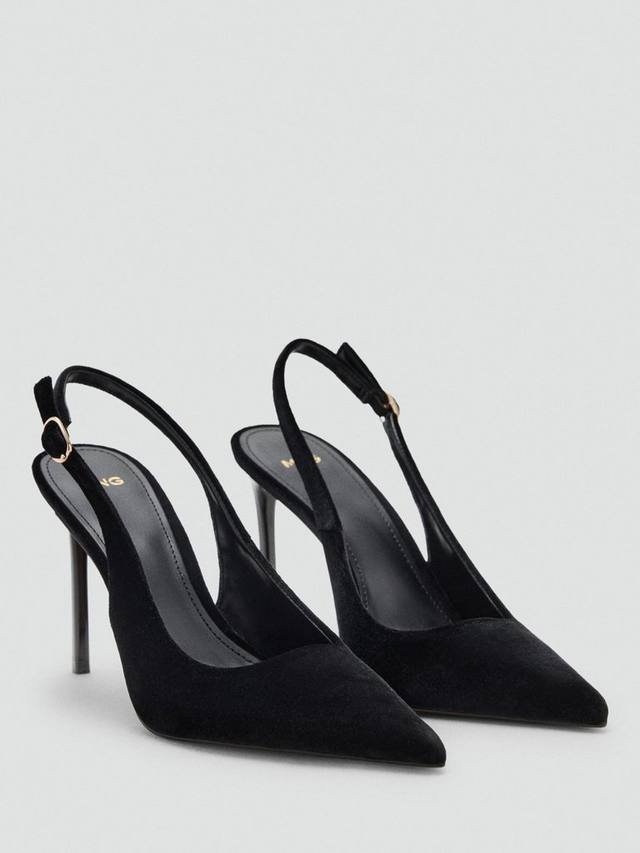 Ванильные лодочки на ремешке Mango, Black — фото 3