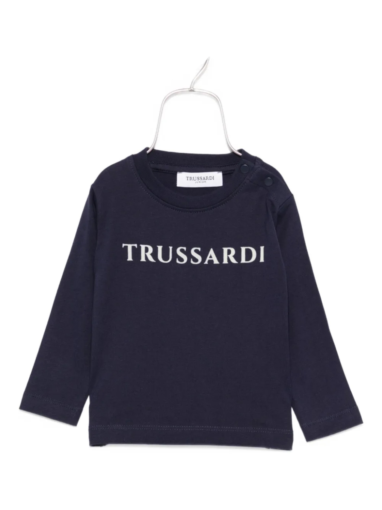 

Футболка с длинными рукавами и принтом логотипа TRUSSARDI JUNIOR, синий