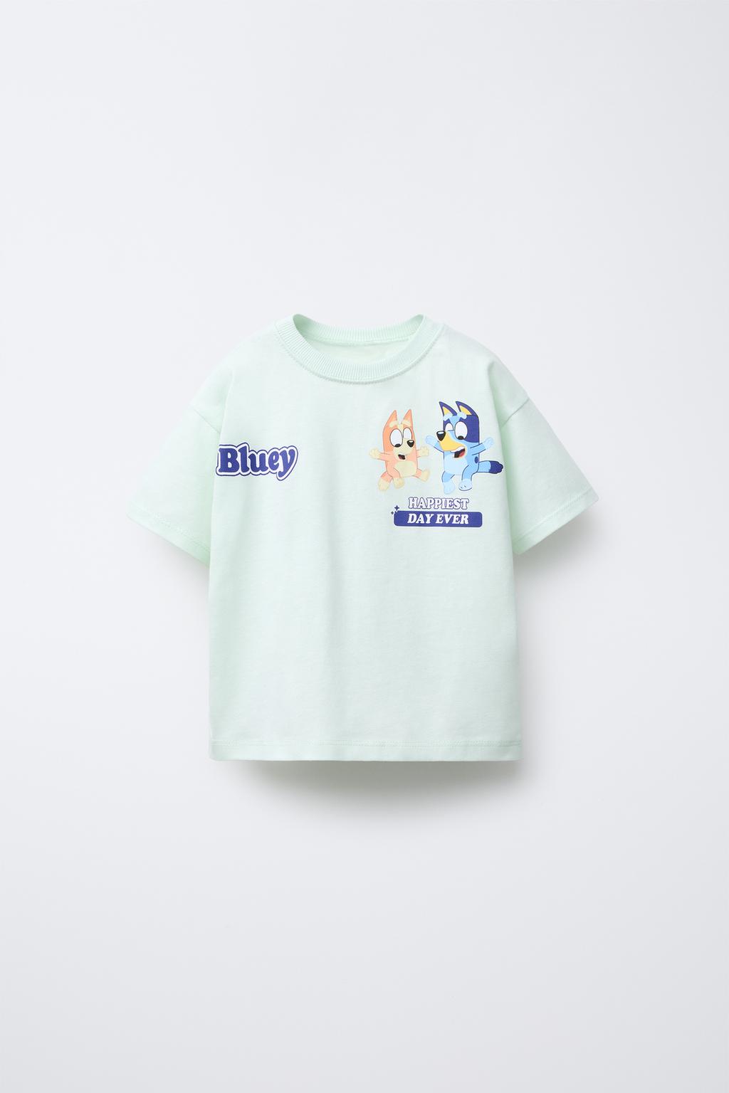 

Футболка с принтом bluey ludo studio ZARA, светло-зеленый