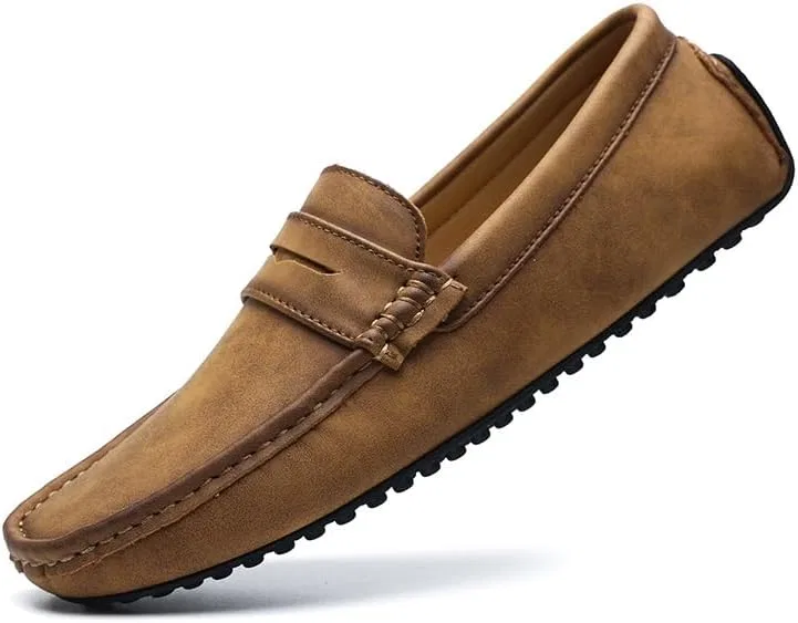 Лоферы из искусственной кожи с квадратным носком, Brown PUGHGAETZF
