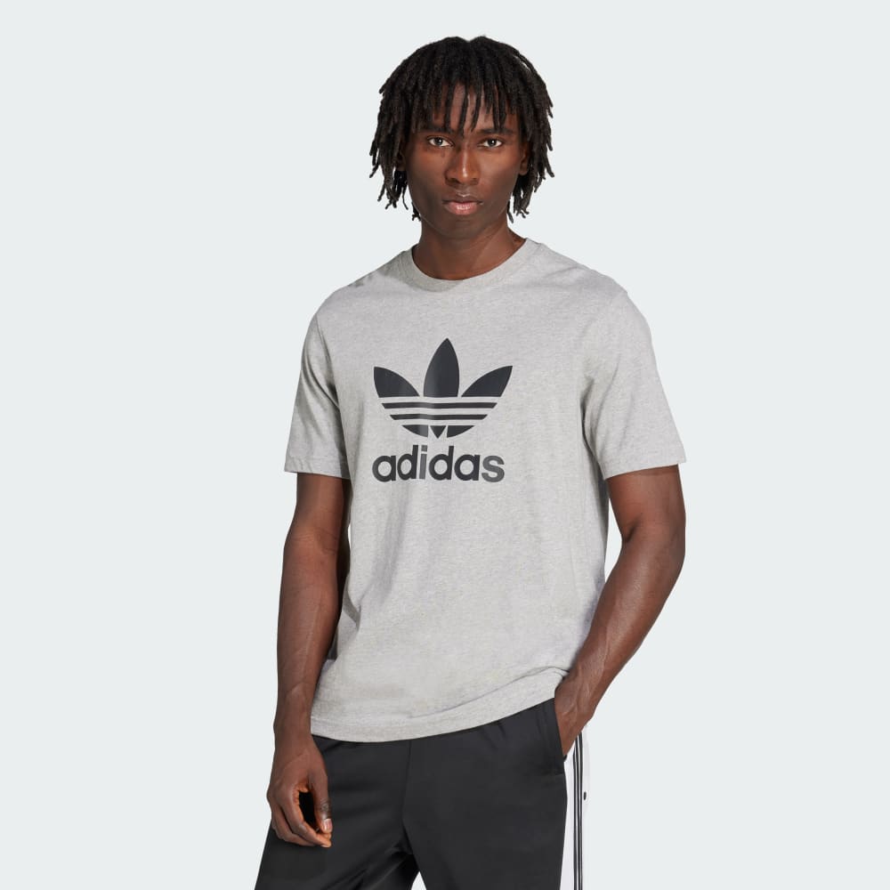 

Футболка Adidas Adicolor Trefoil Tee, цвет Medium Grey Heather/Black