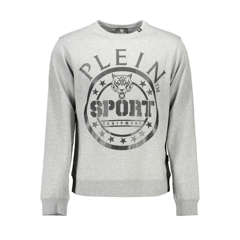 

Серый хлопковый мужской свитер Plein Sport