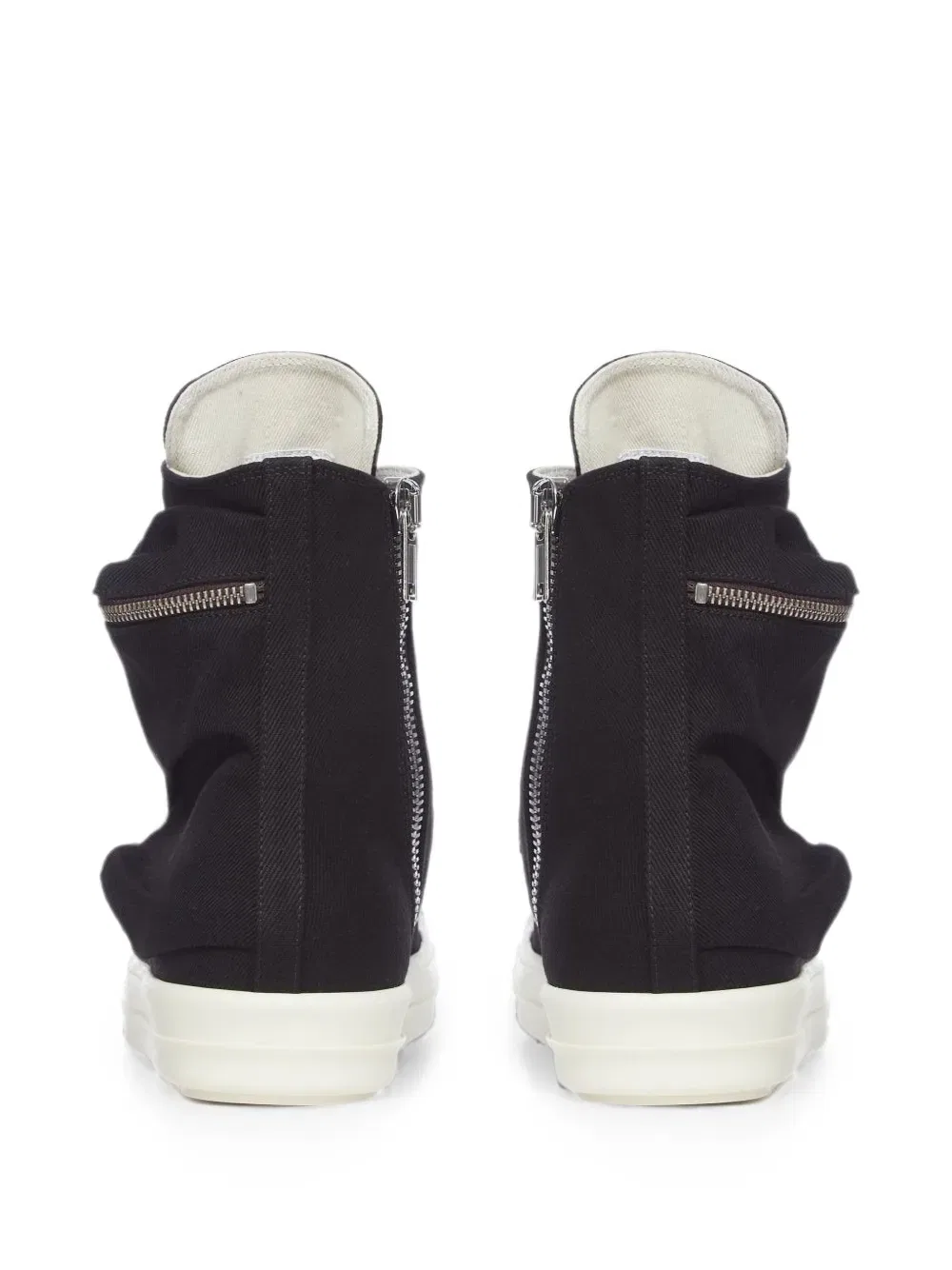 Высокие хлопковые кроссовки-карго Rick Owens Drkshdw, черный — фото 3