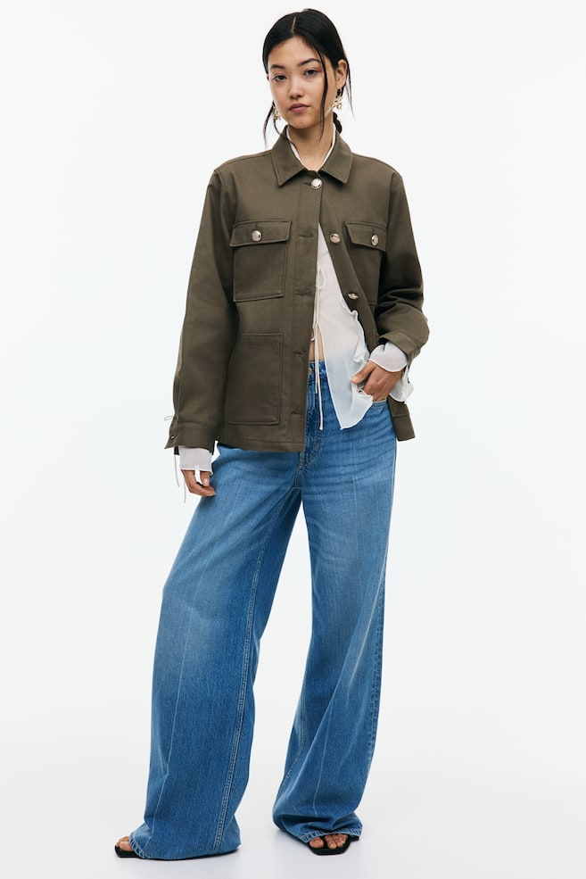 

Хлопковая куртка-универсал H&M, зеленый