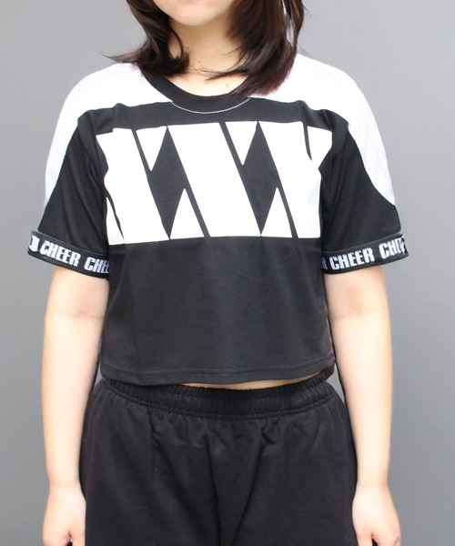 

Футболка с коротким рукавом, сетчатый логотип CHEER, черный