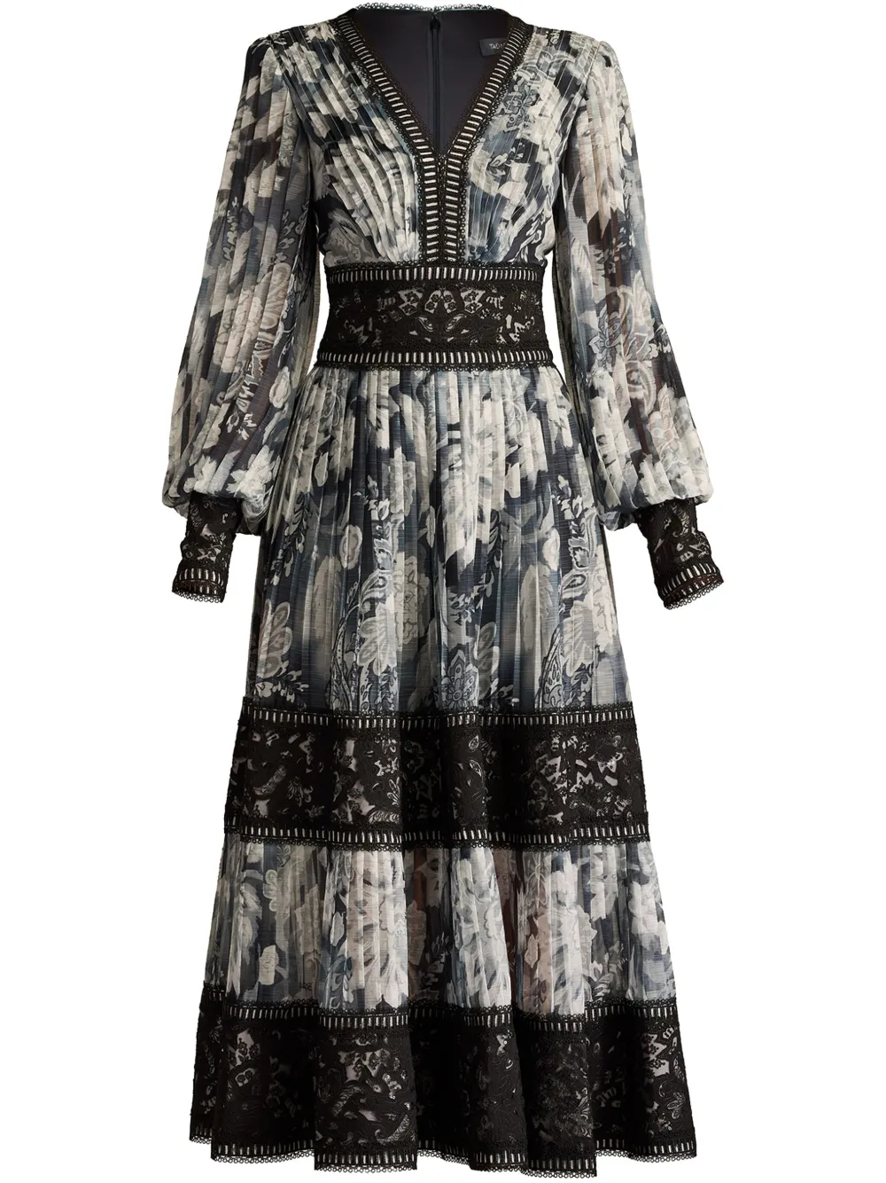 

Платье с цветочным принтом Tadashi Shoji, нейтральный