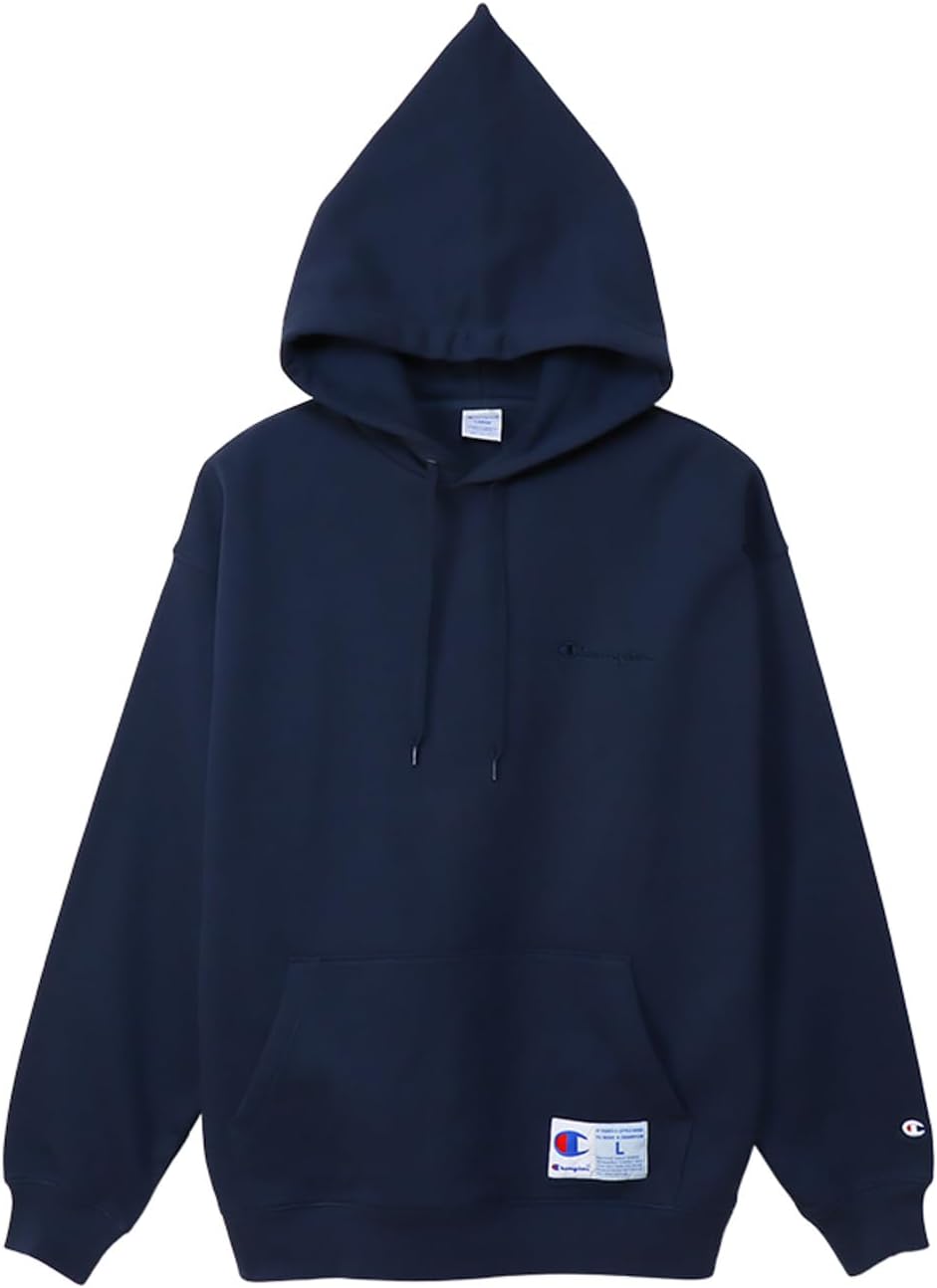 

Мужская толстовка Champion с длинными рукавами, на флисовой подкладке, с капюшоном, свободного кроя, в спортивном стиле C3-Z101, темно-синий