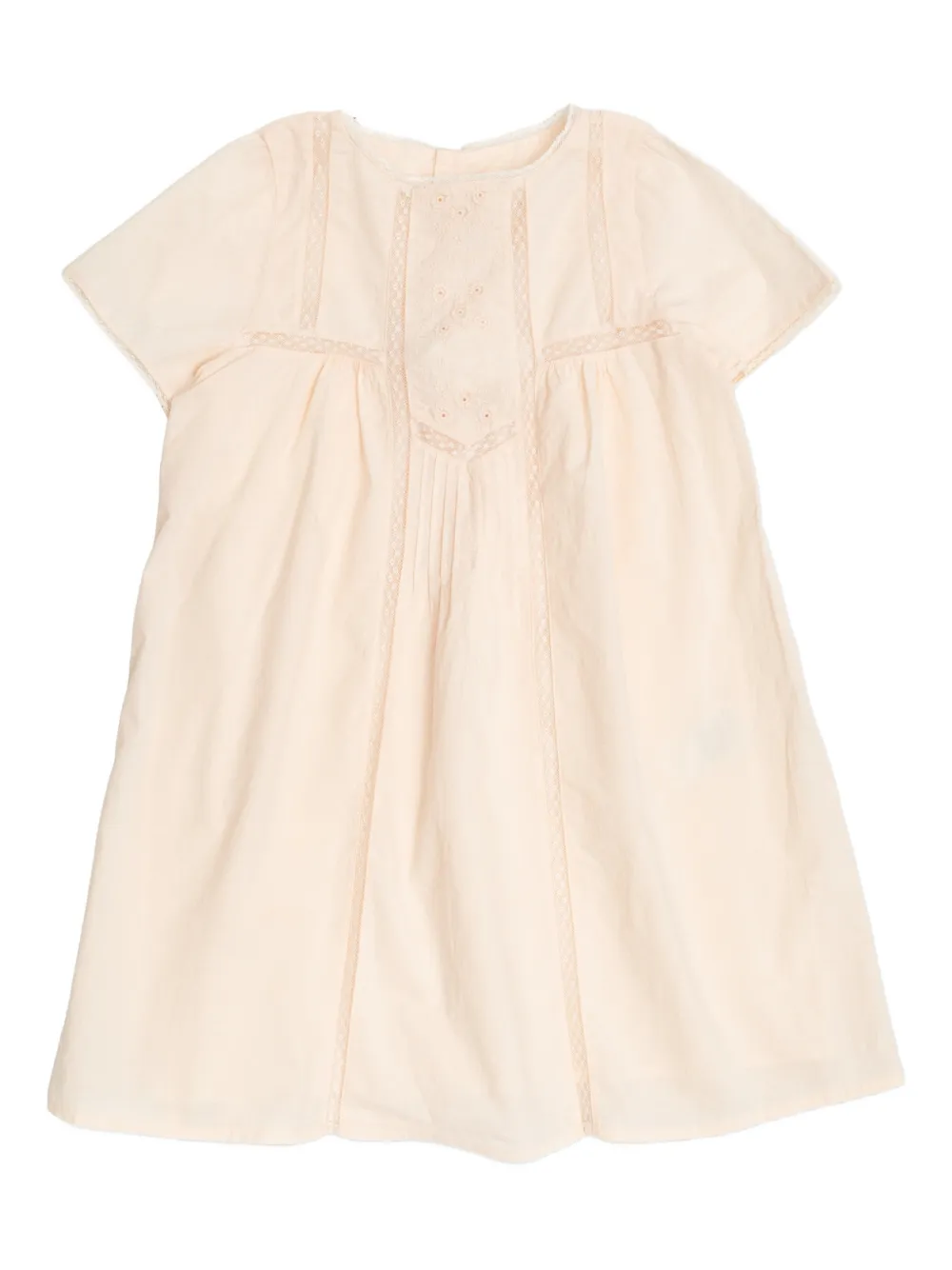 

Платье с кружевной отделкой Bonpoint, бежевый