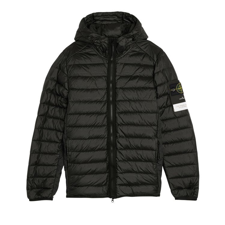 

Куртка Stone Island Light Recycled Nylon Hooded Down Jacket 'Black', черный