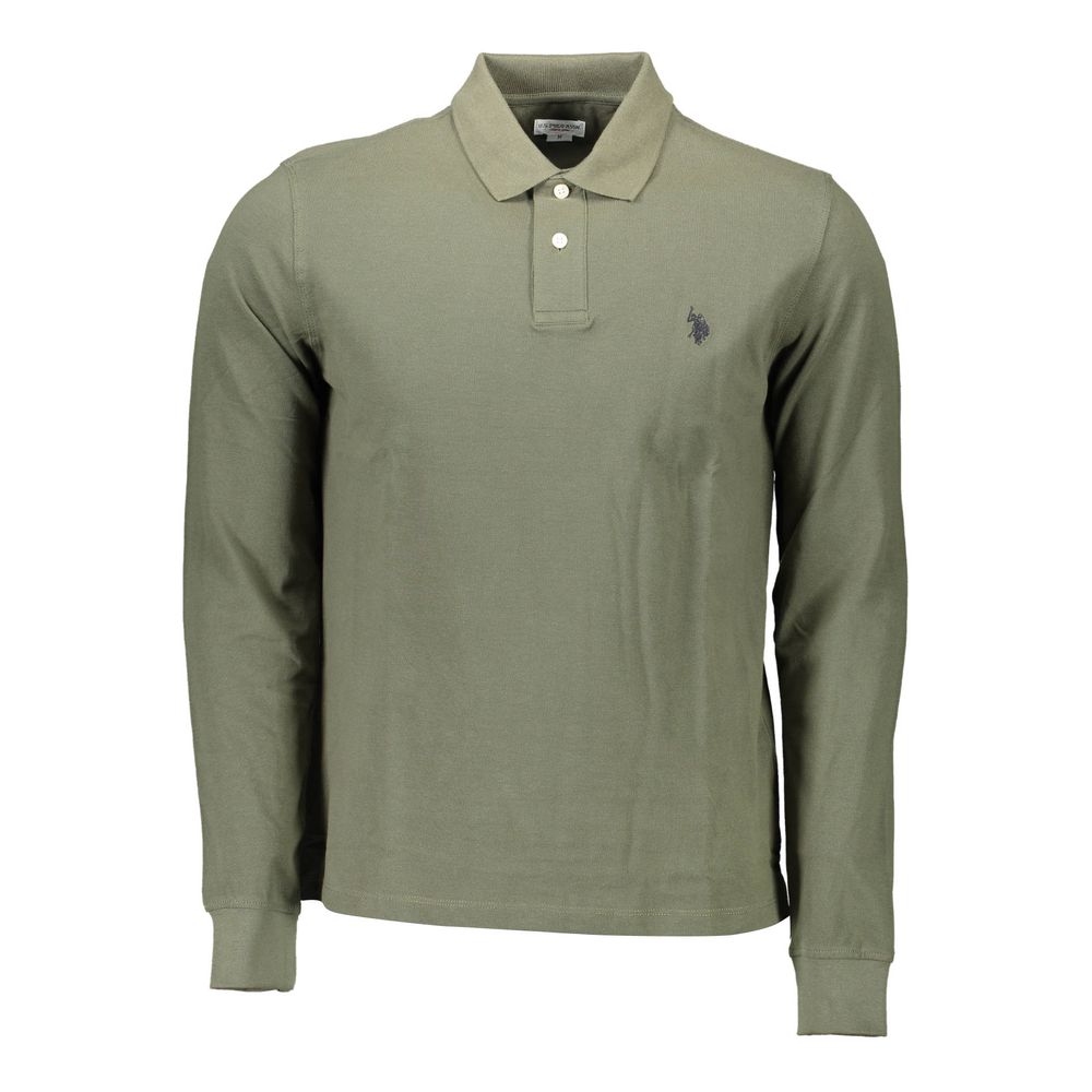 

Мужская рубашка поло из зеленого хлопка U.S. Polo Assn.