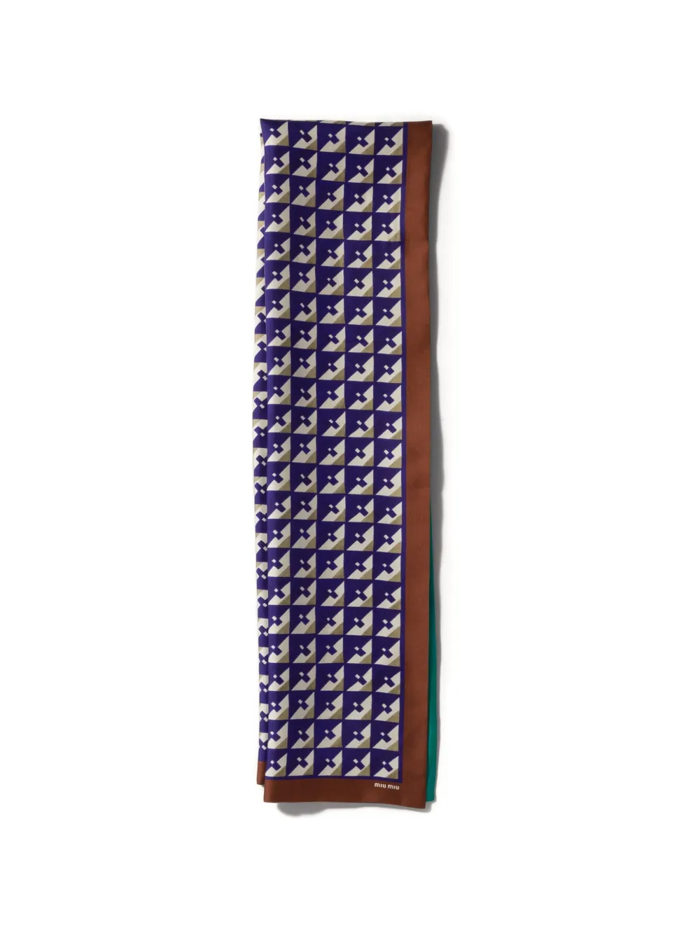 

Шарф с логотипом Miu Miu, синий