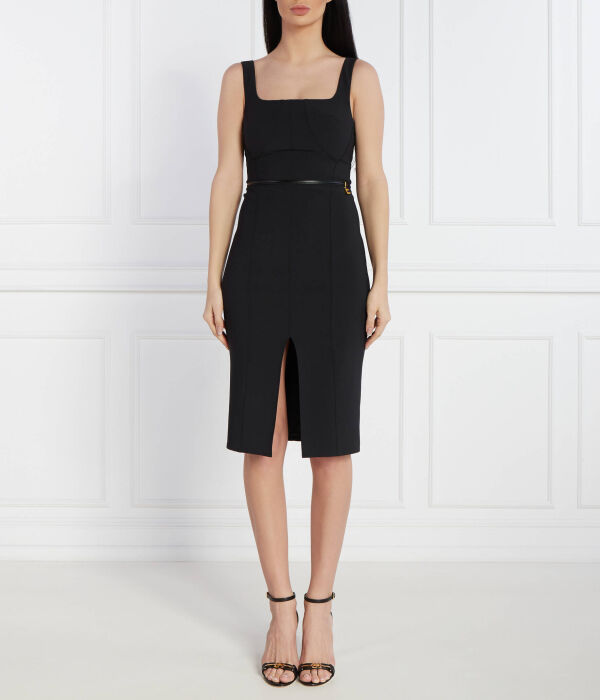 

Платье с поясом Elisabetta Franchi, черный