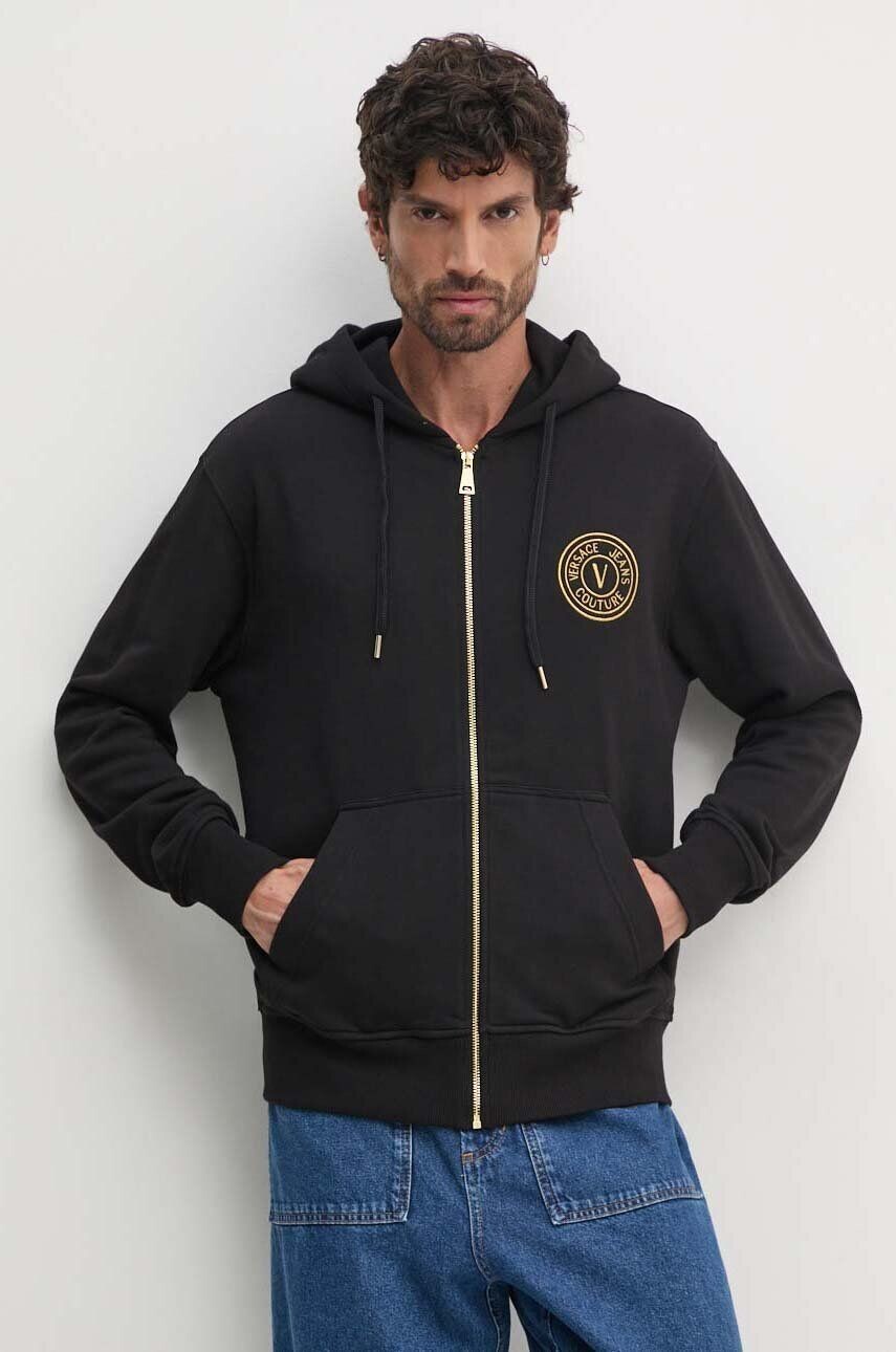 

Хлопковая толстовка Versace Jeans Couture, черный