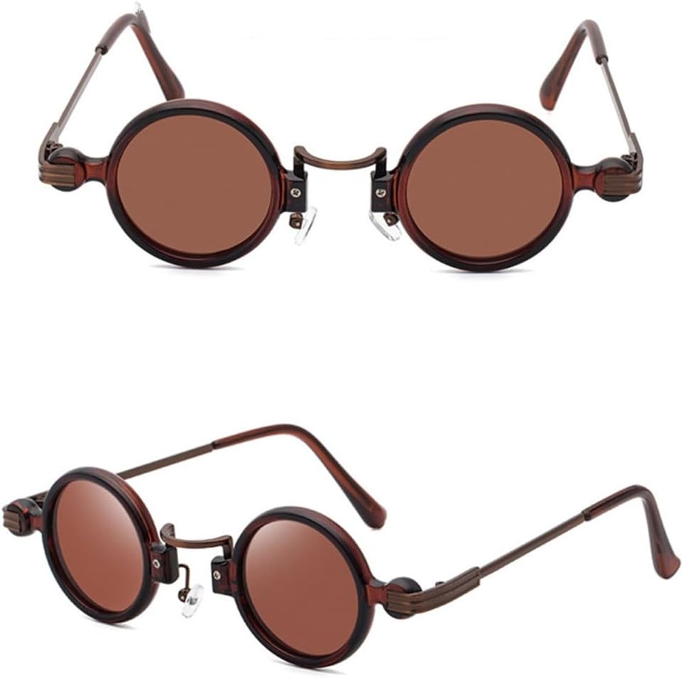 

Круглые панк-солнцезащитные очки для мужчин в винтажном стиле, очки в маленькой оправе для женщин, солнцезащитные очки для женщин с защитой от УФ-излучения UV400 VFDHN, C4