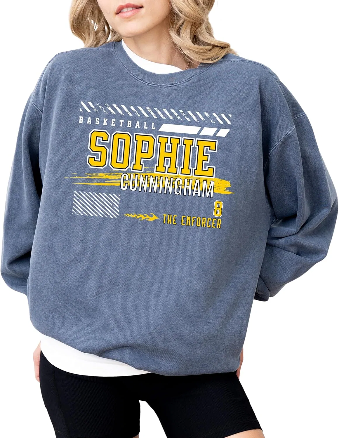 Толстовка Sophie Cunningham | Свитшот The Enforcer Indiana Basketball | Винтажная фан-одежда Comfort Colors GENERIC, Denim