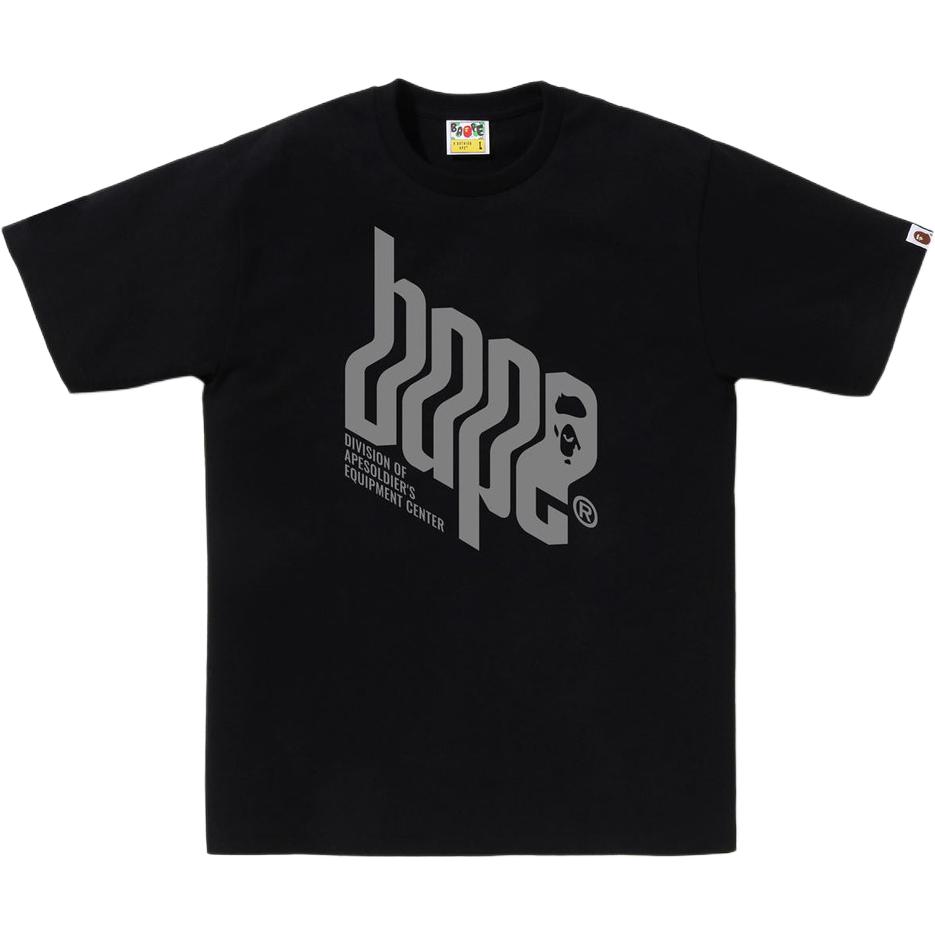

Футболка Bape Reflector Equipment Center Logo A BATHING APE, черный