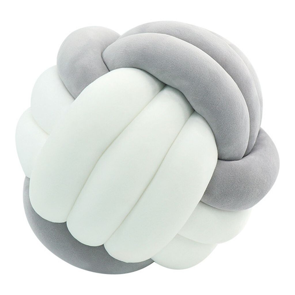 

Декоративная подушка ручной работы, круглая, с узлом, с эластичным принтом, декоративная, мягкая, плюшевая, для гостиной, диванная подушка, спинка, для домашнего использования-B Stuttg