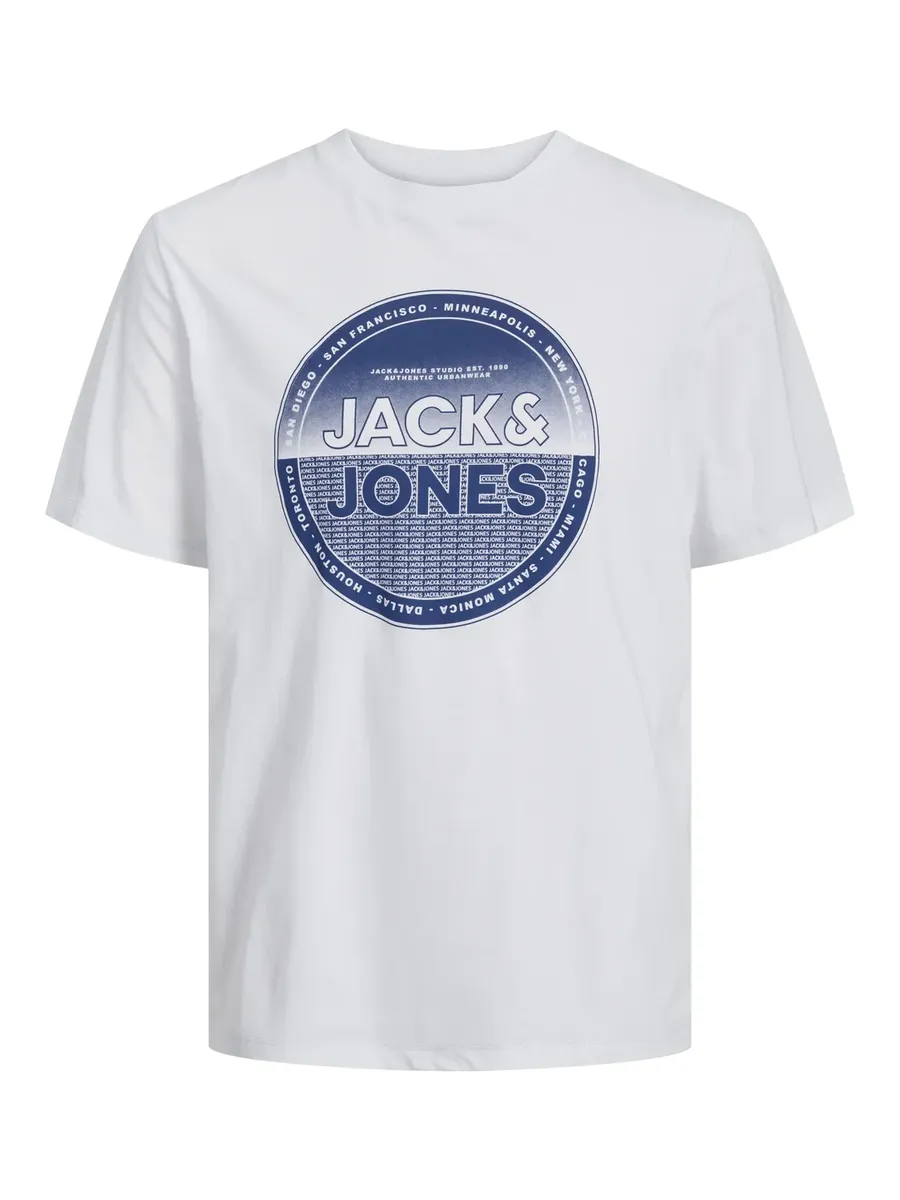 

Рубашка Jack & Jones с круглым вырезом "JJLOYD TEE SS CREW NECK", белый