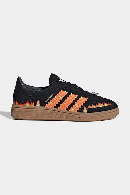 Кроссовки детские из кожи и замши Handball Spezial Adidas Originals, черный