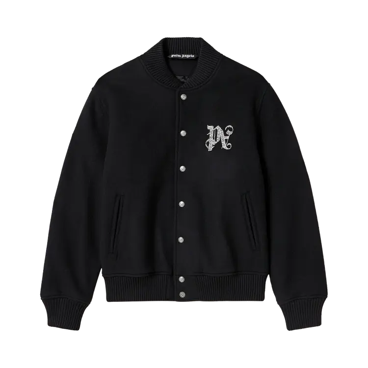 

Куртка Palm Angels Monogram Varsity 'Black/Off White', черный