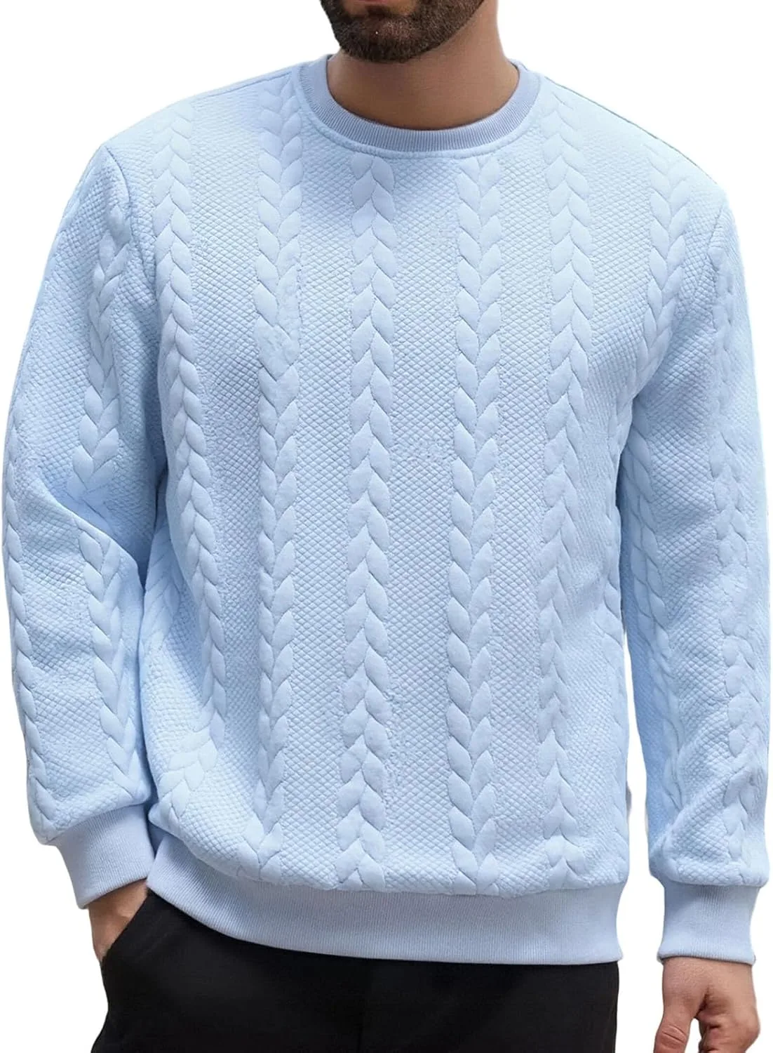 Свитер мужской Slim Fit с длинным рукавом, вязаный, легкий