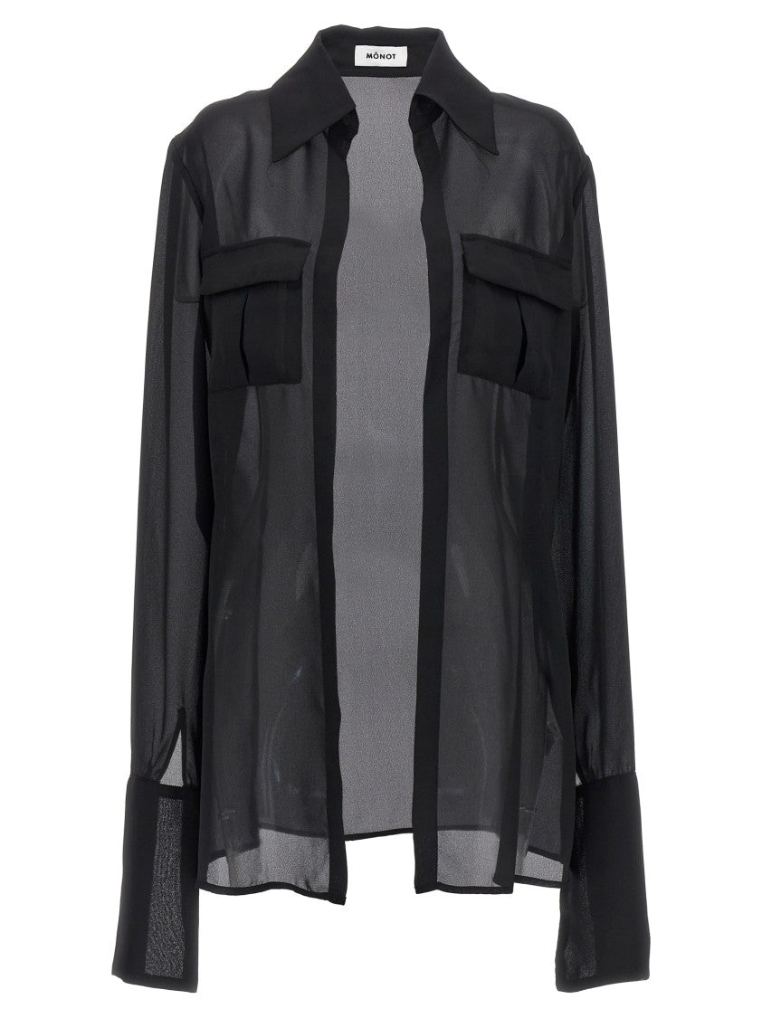 

Рубашка из жоржета Mônot, черный