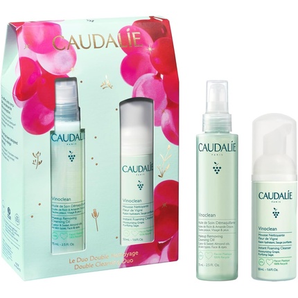 

Набор для двойного очищения Double Cleansing Duo Set: масло для снятия макияжа 75 мл Caudalie