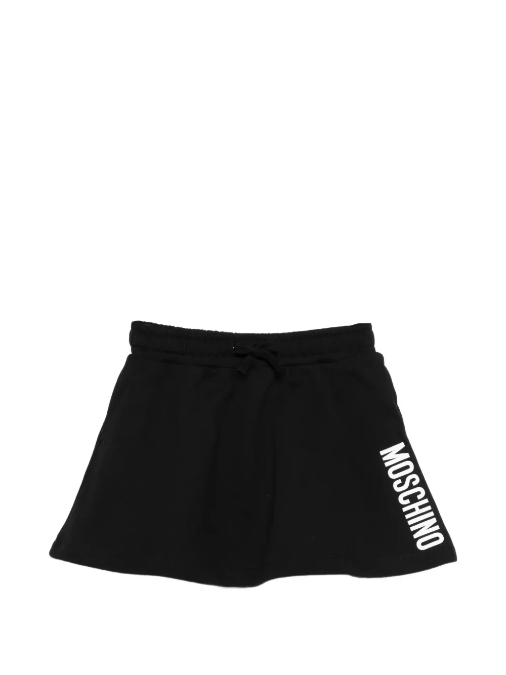 А-образная юбка с принтом логотипа Moschino Kids, черный