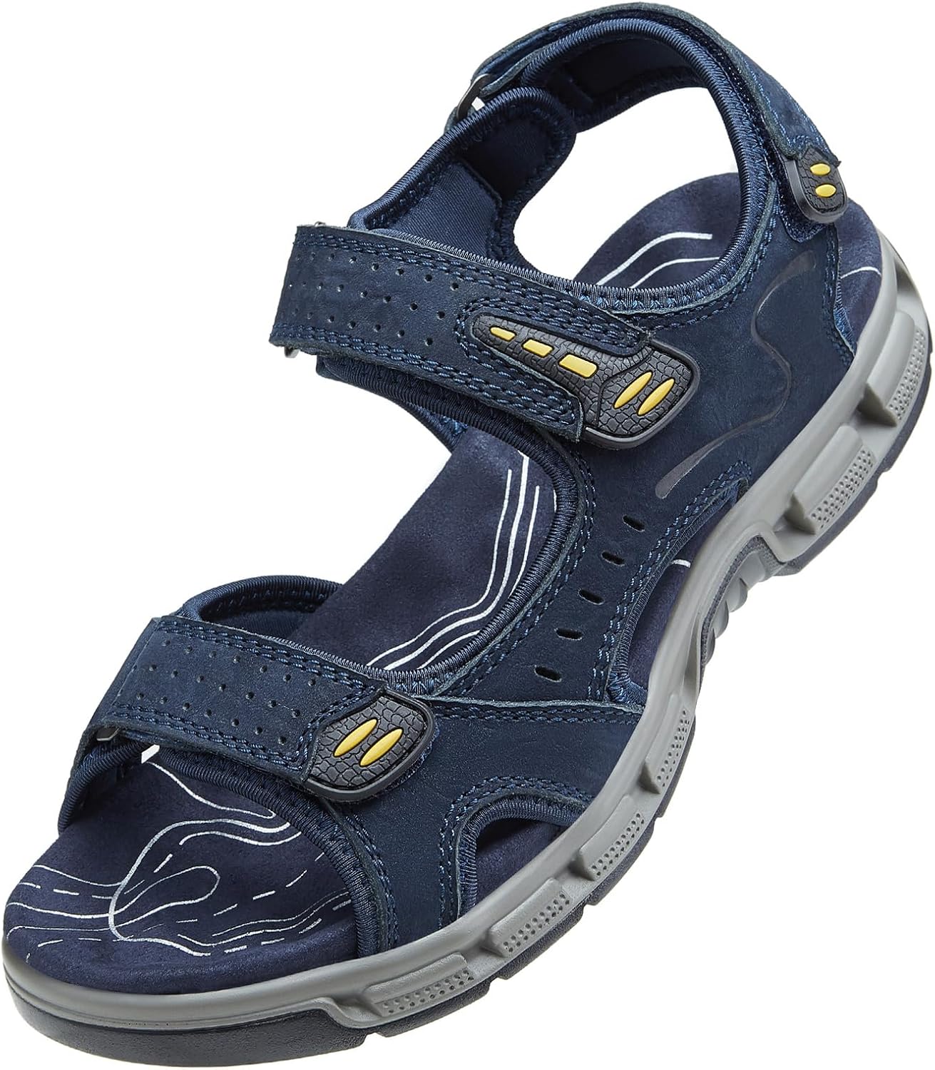 

Мужские кожаные сандалии CAMEL CROWN для походов, активного отдыха на улице, воды и пляжа, летние сандалии с открытым носком и регулируемыми ремешками, темно-синий