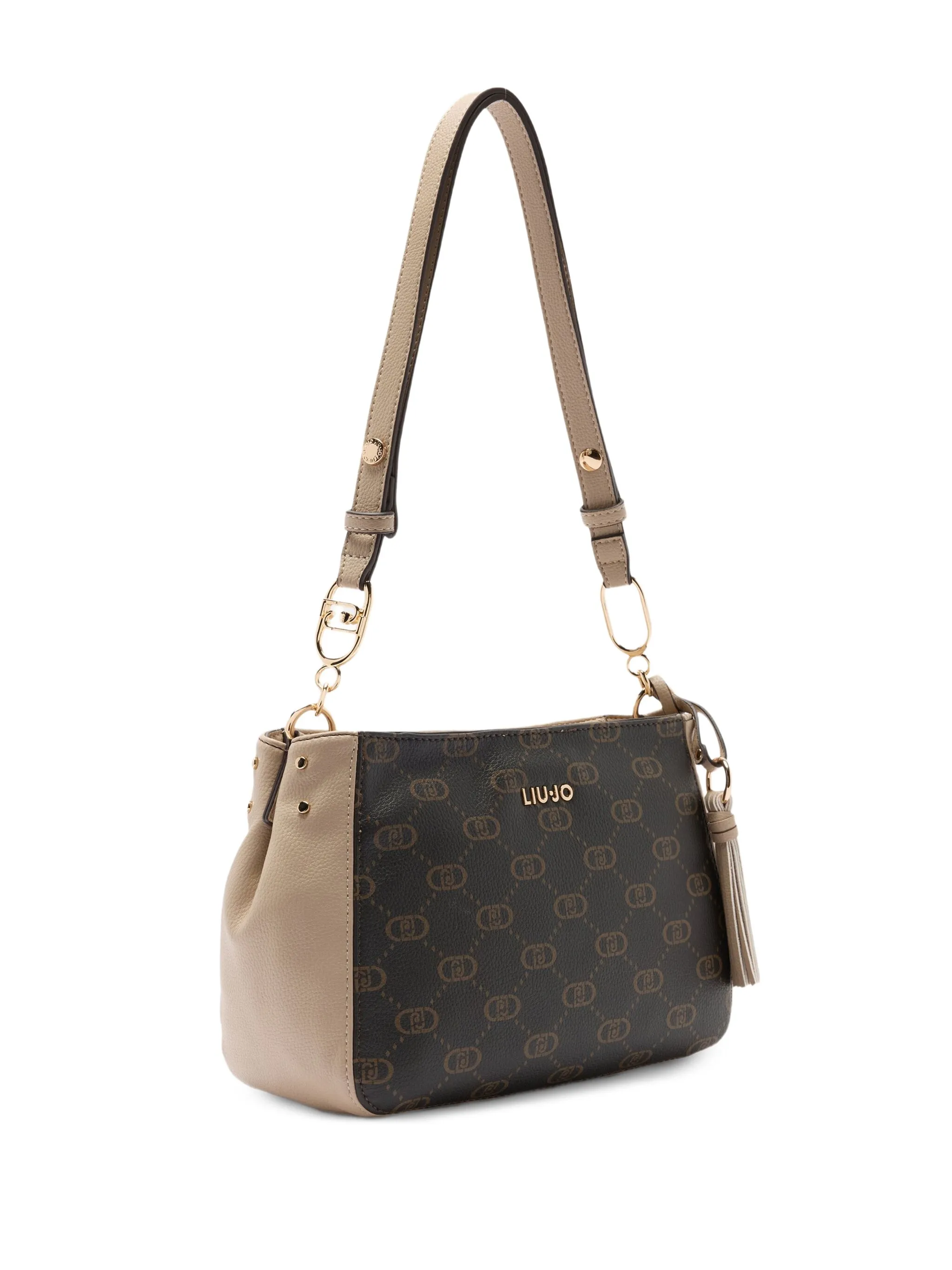 

Сумка на плечо среднего размера с монограммой Liu Jo, коричневый