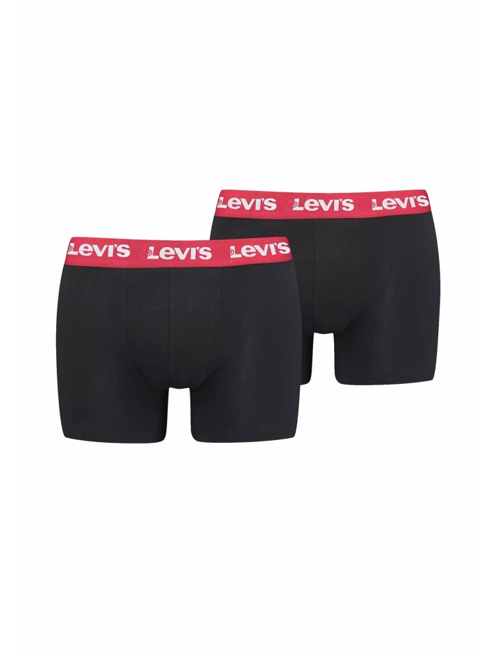 

Levis Мужские облегающие боксерские трусы черного цвета