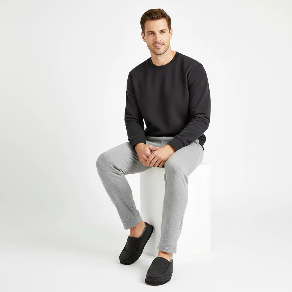 

Мужские тапочки cosyone1997 с эффектом памяти, домашняя обувь для мужчин для внутри и снаружи, нескользящие тапочки-мокасины, размер 8-15, черный/серый