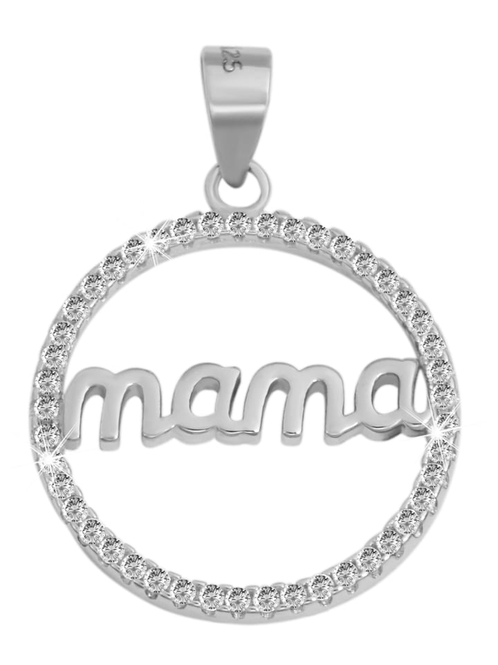 

Adeliás Женский кулон «Мама» из серебра 925 пробы с кубическим цирконием в серебряной оправе