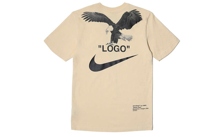 Футболка Nike x Off-White NRG A6 T-Shirt 'Vanilla' BQ0827-294, желто-коричневый — фото 2