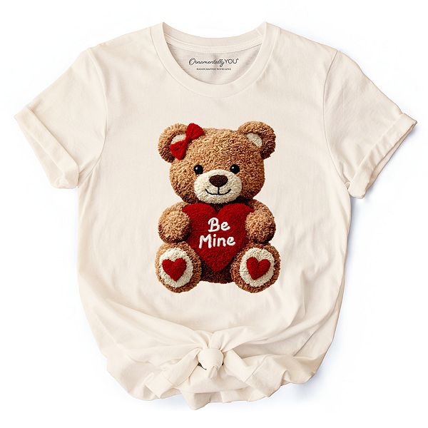 

Футболка с милым медвежонком "Будь моим" в стиле кокет Ornamentallyyou, Natural