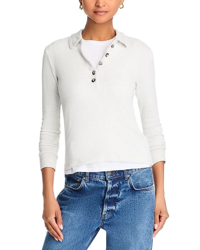 

Футболка Megan Polo с пуговицами perfectwhitetee, серый