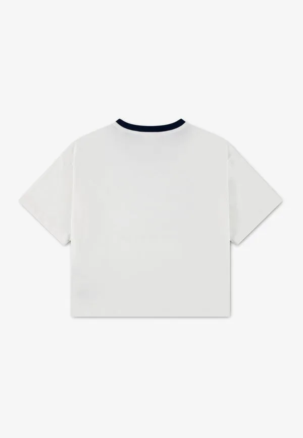 Футболка свободного кроя с принтом crest Lacoste, Farine — фото 2