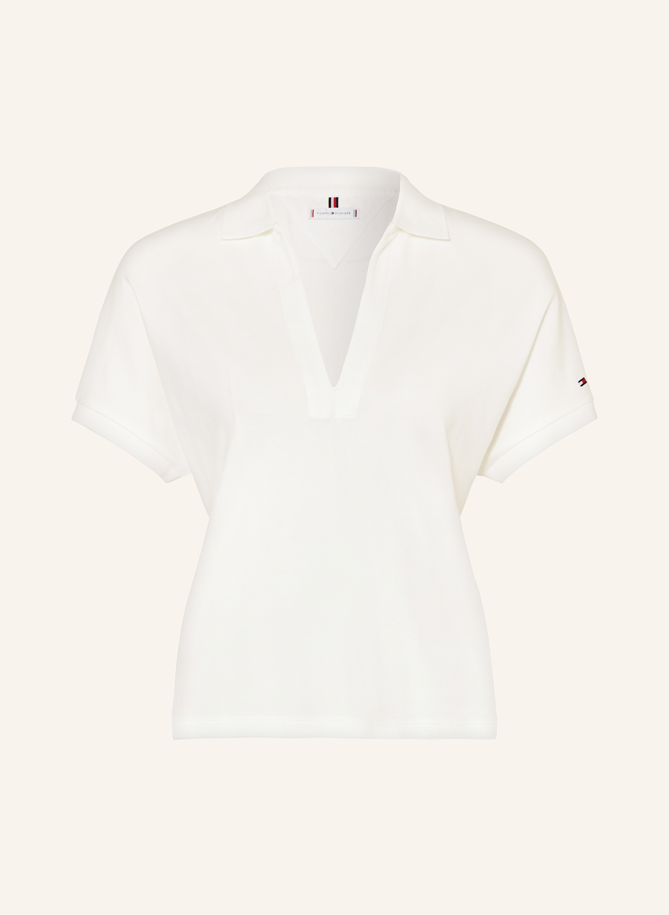 

Рубашка поло из пике Tommy Hilfiger, экрю