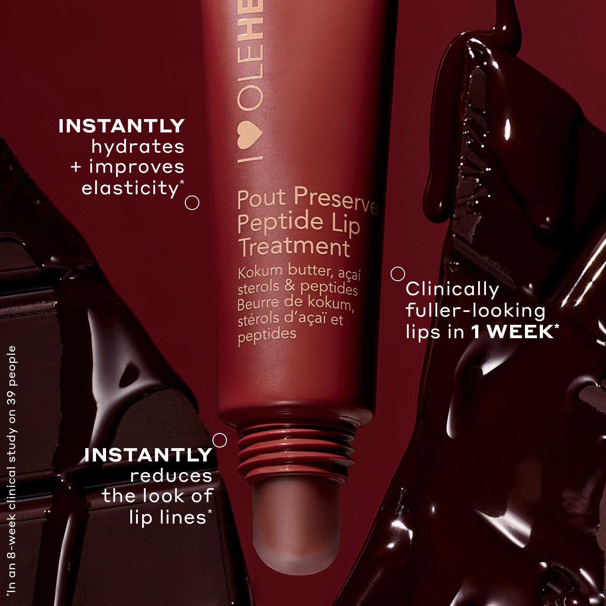 Увлажняющий пептидный бальзам для губ OLEHENRIKSEN Pout Preserve, Cocoa Crème, 12 мл — фото 3
