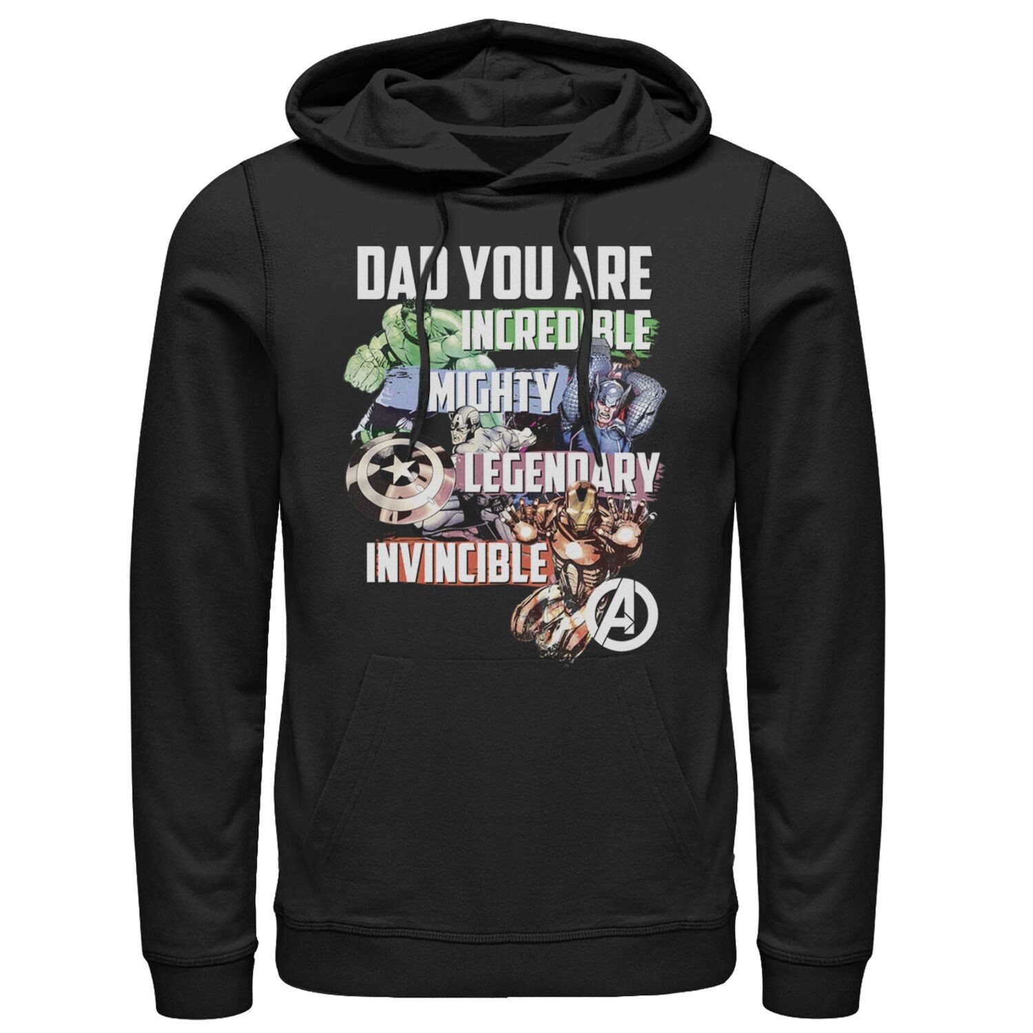 

Мужская толстовка с капюшоном Avengers Dad You Are Incredible Marvel