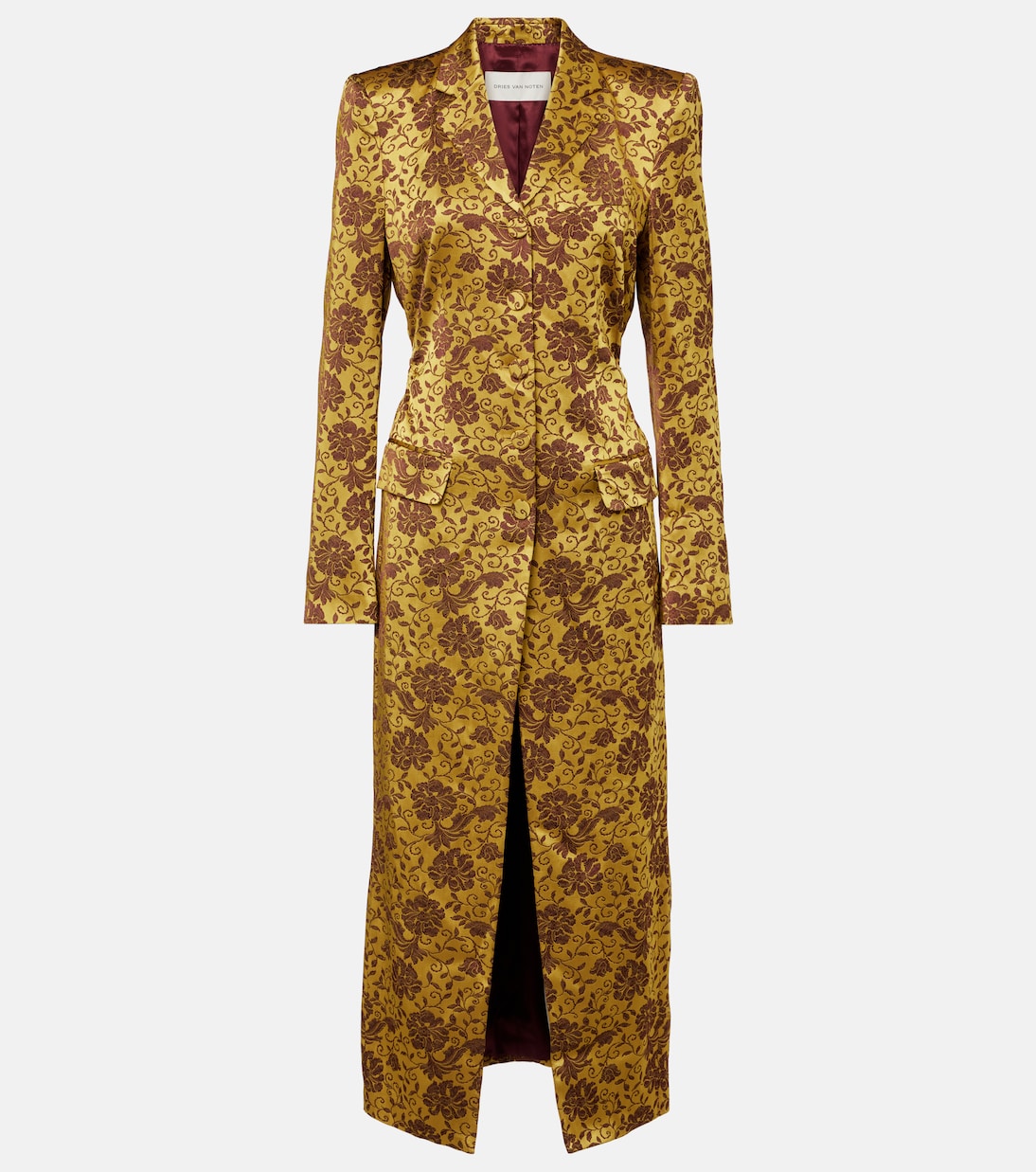 

Пальто жаккардовое Rilly Dries Van Noten, Ocra