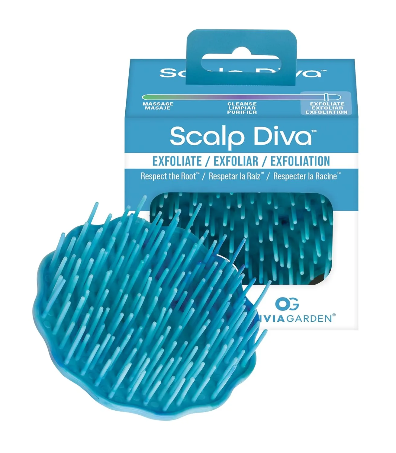 Olivia Garden Scalp Diva щетка для ухода за кожей головы - здоровые волосы начинаются со здоровой кожи головы - помогает в отшелушивании, очищении и массаже - профессиональный инструмент для ухода за волосами любой длины