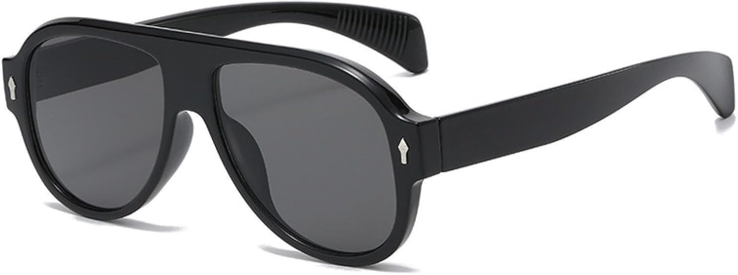 

Солнцезащитные очки с защитой от УФ-излучения UV400 | Овальная полноободковая металлическая оправа | Линзы ярких цветов для занятий спортом на открытом воздухе и вождения DSVIGF, Black