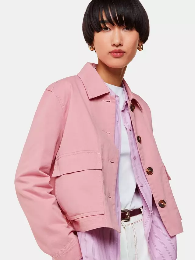

Куртка Whistles Marie Short Cotton, цвет dusty/pink