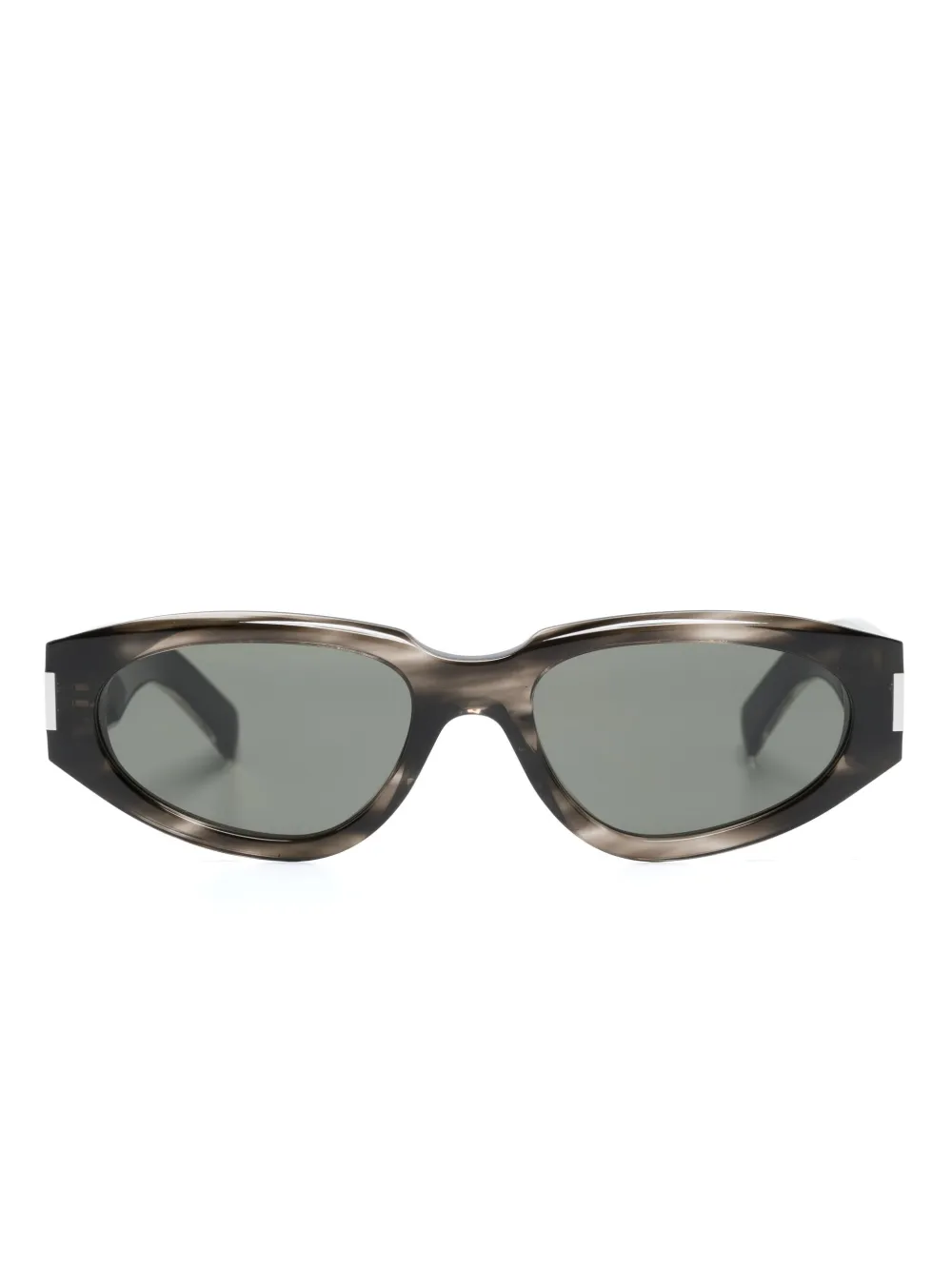 

Солнцезащитные очки в оправе черепаховой расцветки Saint Laurent Eyewear, черный