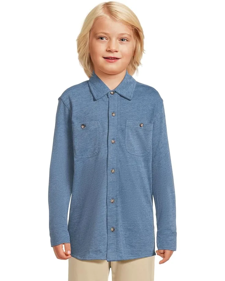 Рубашка Johnston & Murphy Kids XC Flex Stretch Long-Sleeve Shirt (Big Kid), Blue